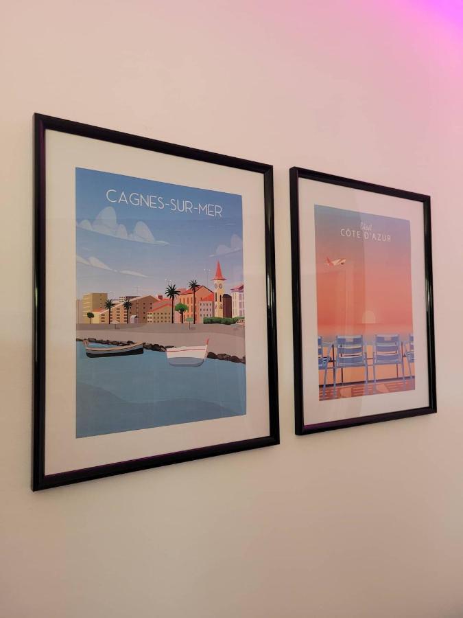 Parking privé + Jardin + Clim proche Plage&Resto Cagnes-sur-Mer Esterno foto